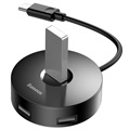 Baseus Round Box 4-port USB 3.0 Hub met USB-C Kabel