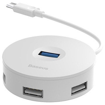 Baseus Round Box 4-poorts USB 3.0 Hub met USB-C Kabel