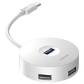 Baseus Round Box 4-poorts USB 3.0 Hub met USB-C Kabel