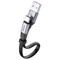 Baseus Simple HW USB-C-kabel CATMBJ-BG1 - Zilver / Zwart