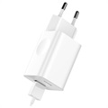 Baseus Single USB Snelle Reis Oplader CCALL-BXX02 - 24W - Wit