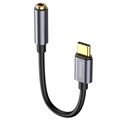 Baseus USB-C / 3.5mm Audio Adapter Kabel CAHUB-EZ0G - Donkergrijs