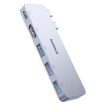 Baseus UltraJoy 5-poorts USB-C hub - HDMI, USB-C, 3x USB-A - Grijs