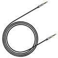 Baseus Yiven 3.5mm AUX Audiokabel CAM30-BS1 - 1m - Zwart / Zilver