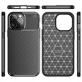 Beetle Carbon Fiber iPhone 14 Pro Case - Zwart