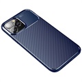 Beetle Carbon Fiber iPhone 14 Pro Max Case - Blauw