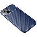 Beetle Carbon Fiber iPhone 14 Max Case - Blauw