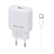 iPhone 15 / Plus / Pro / Max Beline PD 3.0 USB-C GaN Oplader - 30W - Wit
