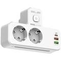 Beline Power Strip met LED-achtergrondverlichting - 2x USB-A, USB-C, 2x AC - Wit