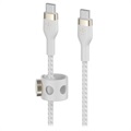Belkin BoostCharge Pro Flex USB-C / USB-C Kabel 60W - 3m - Wit