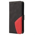 Bi-Color Series Samsung Galaxy A42 5G Wallet Case - Zwart
