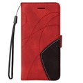 Bi-Color Series Samsung Galaxy A42 5G Wallet Case - Rood