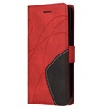 Bi-Color Series Samsung Galaxy A42 5G Wallet Case - Rood