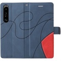 Bi-Color Series Sony Xperia 1 III Wallet Case - Blauw