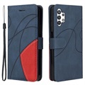 Bi-Color Series Samsung Galaxy A32 5G/M32 5G Wallet Case - Blauw
