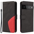 Bi-Color Series Google Pixel 6 Wallet Case - Rood