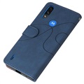 Bi-Color Series Motorola Moto E7 Power Wallet Case - Blauw