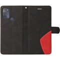 Bi-Color Series Motorola Moto G50 Wallet Case - Zwart
