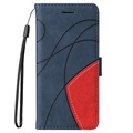 Bi-Color Series Motorola Moto G50 Wallet Case - Blauw