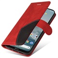 Bi-Color Series Nokia G10/G20 Wallet Case - Rood