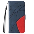 Bi-Color Series OnePlus Nord N200 5G Wallet Case - Blauw