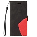 Bi-Color Series Samsung Galaxy A51 Wallet Case - Zwart