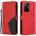 Bi-Color Series Xiaomi 11T/11T Pro Wallet Case - Rood