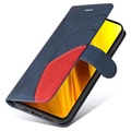 Bi-Color Series Xiaomi Poco X3 Pro/X3 NFC Wallet Case - Blauw