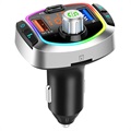 Bluetooth FM-Zender & Autolader met LED-Licht Bc63 - Zwart