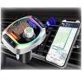 Bluetooth FM Transmitter & Autolader met LED Licht BC63 - Zwart