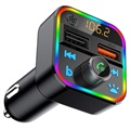 Bluetooth FM Transmitter / Snelle Autolader BT22 met 2x USB - Zwart