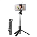 Bluetooth Selfie Stick & Statief met Licht KH1S - Zwart