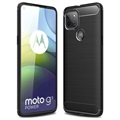 Motorola Moto G9 Power Geborsteld TPU Hoesje - Koolstofvezel