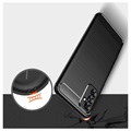 Samsung Galaxy M52 5G Geborsteld TPU Hoesje - Koolstofvezel - Zwart