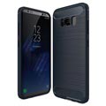 Samsung Galaxy S8 Geborsteld TPU Case - Koolstofvezel