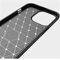 iPhone 13 Pro Geborsteld TPU Hoesje - Koolstofvezel - Zwart