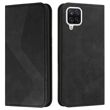 Zakelijke stijl Samsung Galaxy A22 4G Wallet Case - Zwart