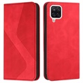 Zakelijke stijl Samsung Galaxy A22 4G Wallet Case - Rood