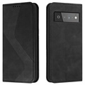 Zakelijke stijl Google Pixel 6 Wallet Case - Zwart