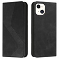 Zakelijke stijl iPhone 13 Mini Wallet Case - Zwart