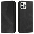 Zakelijke stijl iPhone 13 Pro Wallet Case - Zwart