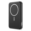 C10 Draagbare 15W Magnetische Draadloze Power Bank 5000mAh - Zwart