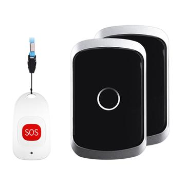 C20 Personenalarm - 1 oproepknop, 2 ontvangers - Zwart