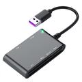 CR375-B 6-in-1 Multi-USB smartcardlezer voor Smart/SIM/SD/TF/MS/M2-kaarten - Zwart