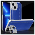 CamStand iPhone 13 Hybrid Cover - Koolstofvezel - Blauw
