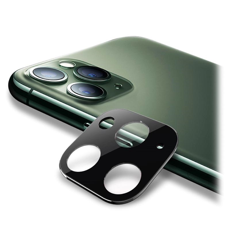 Algebraïsch Frustratie bord iPhone 11 Pro/11 Pro Max Camera Lens Metaal & Glazen Protector - Zwart