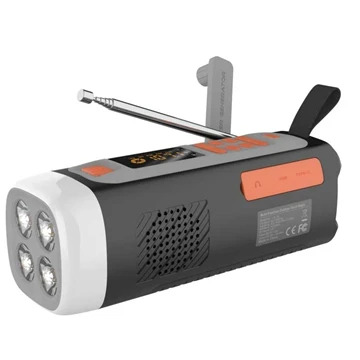 Camping handbediende Solar Radio / Bluetooth Speaker / Powerbank LR-7A - 4500mAh, AM/FM/SW
