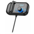Autolader / Bluetooth FM-zender met Mono Headset T2 - Zwart