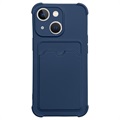 Card Armor Series iPhone 13 Mini siliconen hoesje - marineblauw