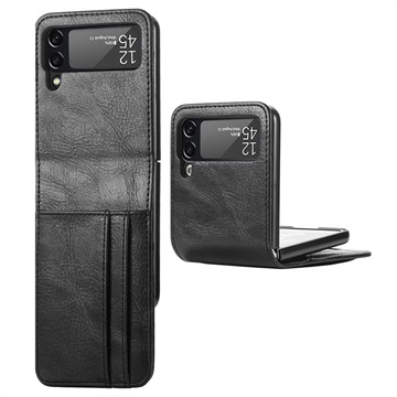 Card Series Samsung Galaxy Z Flip4 5G Portemonnee Hoesje - Zwart